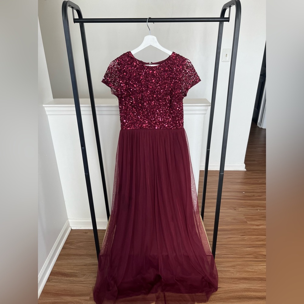 Adrianna Papell Sequin Tulle Dress
